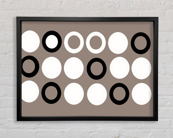 Rings Of Time Yellow On Red Framed Print