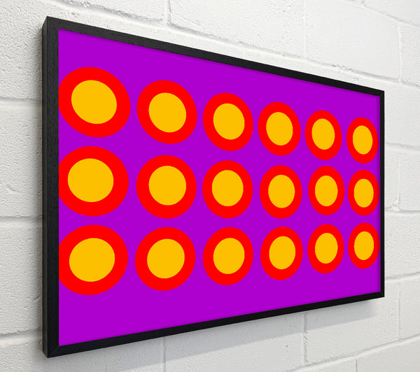 Circles Of Light Yellow On Purple