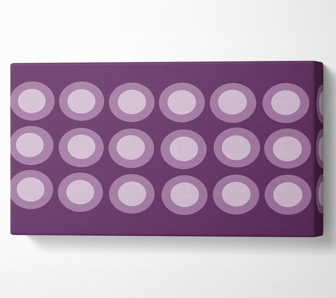  A Canvas Print of Circles Of Light Lilac On Lilac Canvas Wall Art