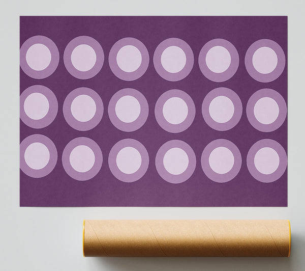 Circles Of Light Lilac On Lilac Print