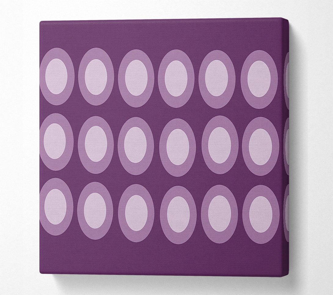  A Canvas Print of Circles Of Light Lilac On Lilac Canvas Wall Art
