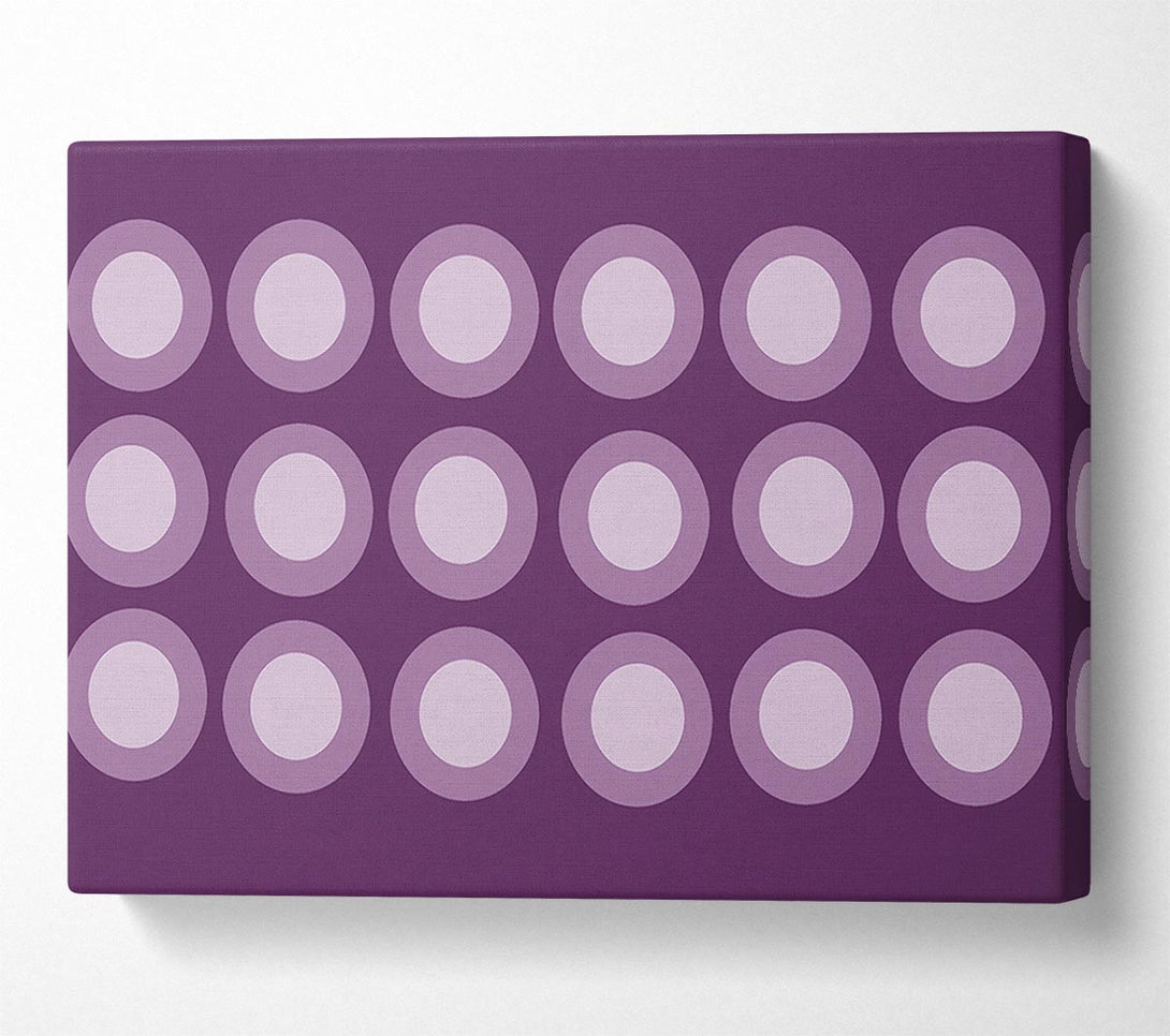  A Canvas Print of Circles Of Light Lilac On Lilac Canvas Wall Art