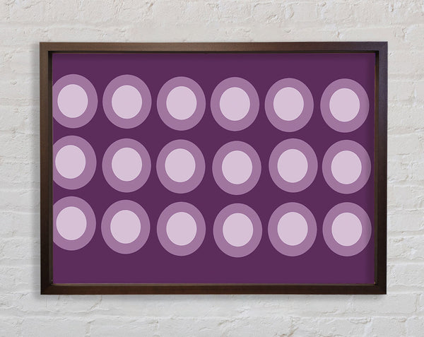 Circles Of Light Lilac On Lilac Framed Print