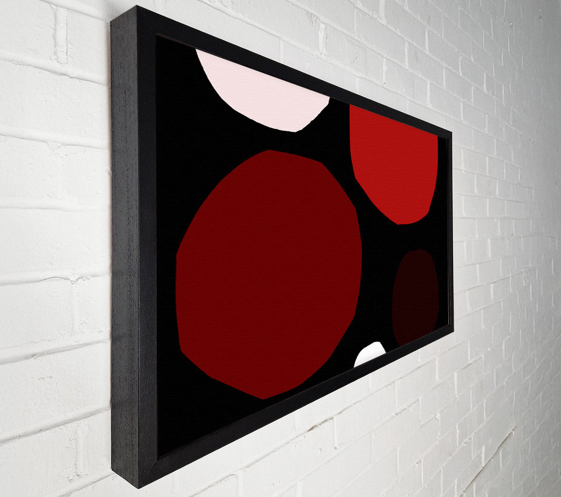  A Canvas Print of Ending In Itself Red On Black Canvas Print