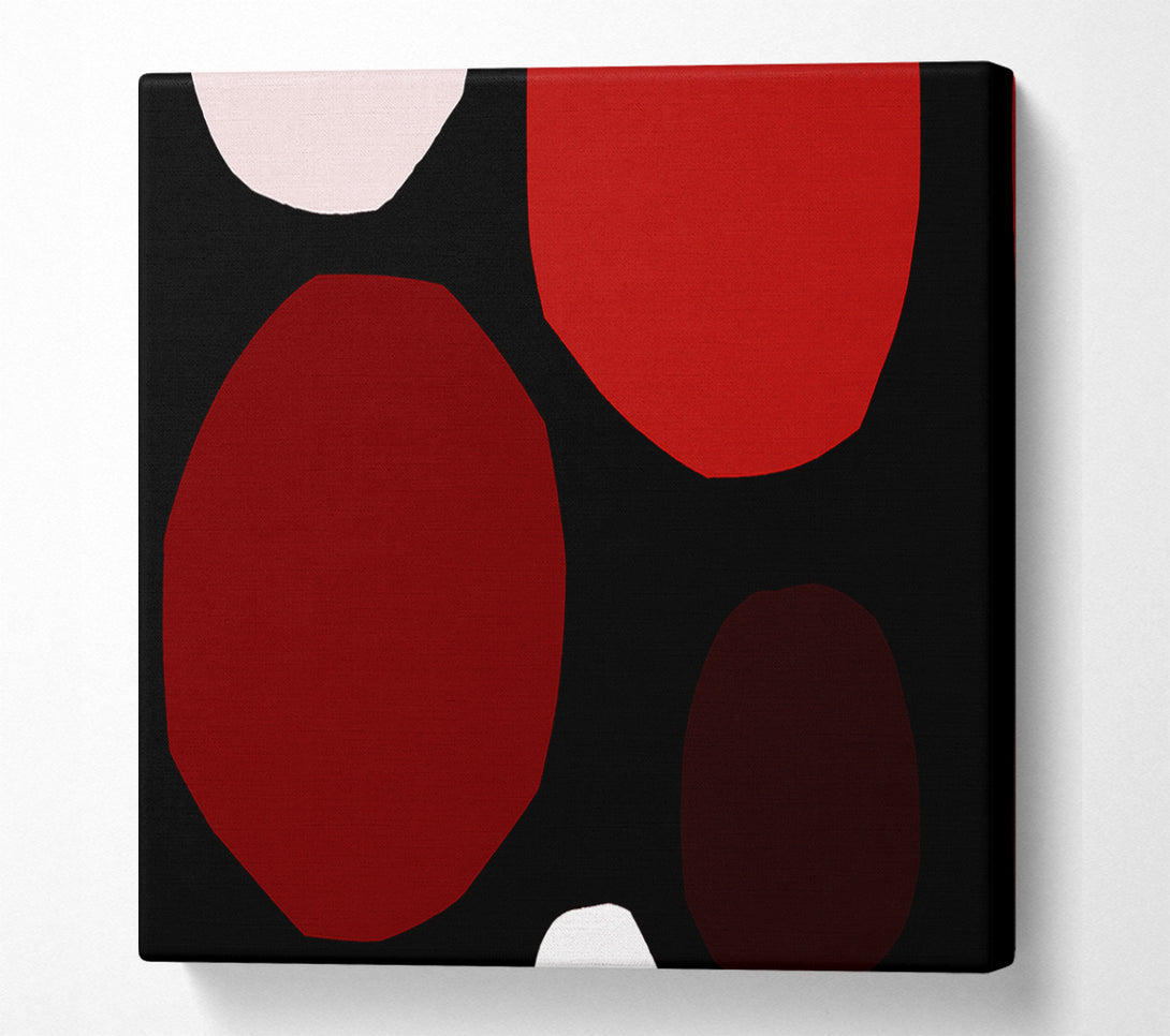  A Canvas Print of Ending In Itself Red On Black Canvas Print