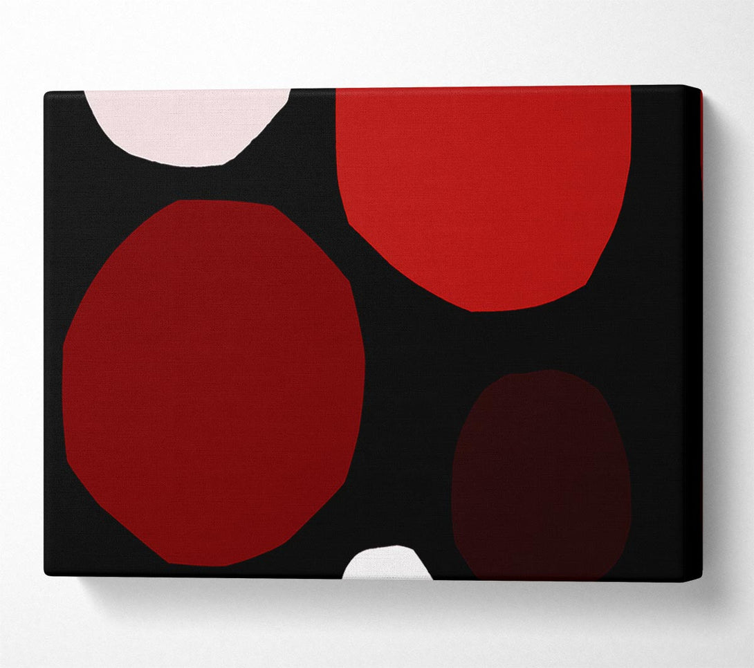 A Canvas Print of Ending In Itself Red On Black Canvas Print