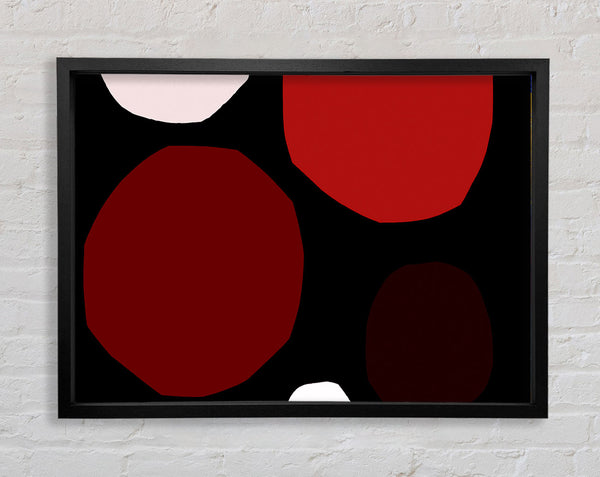 Ending In Itself Red On Black Framed Print