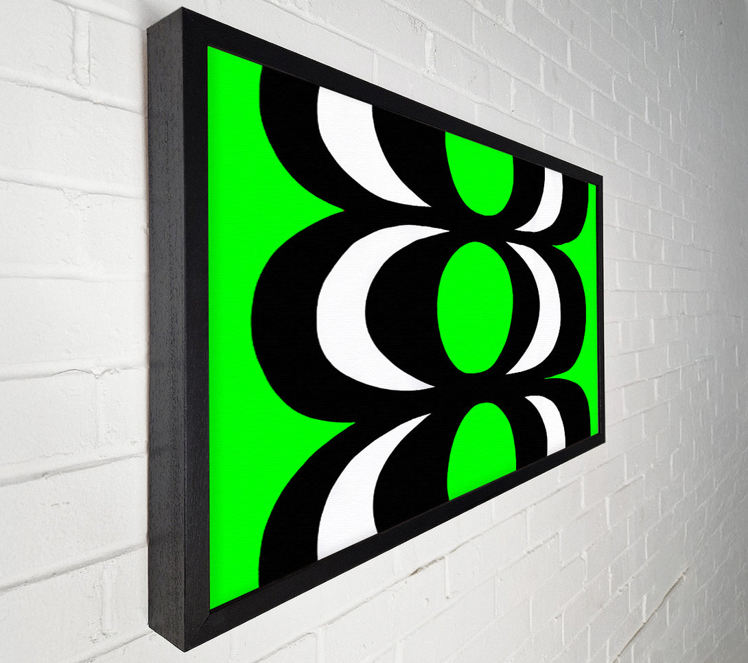  A Canvas Print of Space In Time Lime Green Canvas Print
