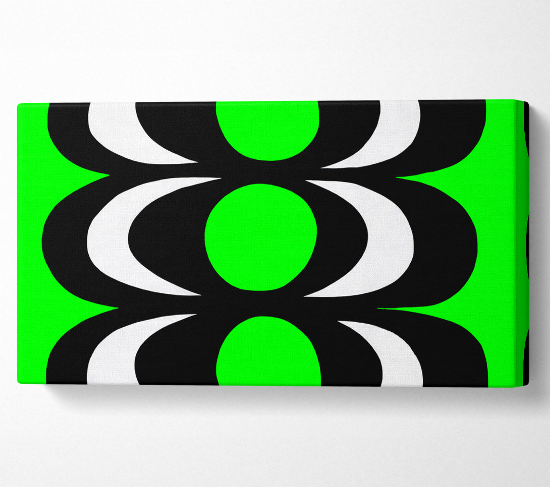  A Canvas Print of Space In Time Lime Green Canvas Print