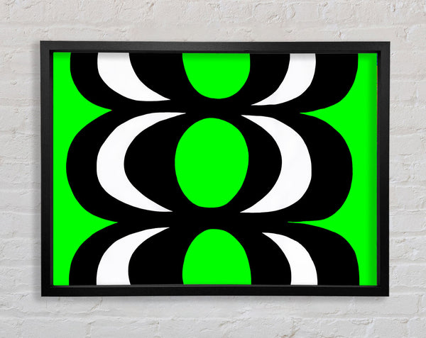 Space In Time Lime Green Framed Print