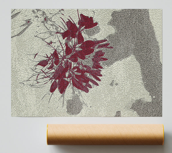 Retreat Grey Red Poster