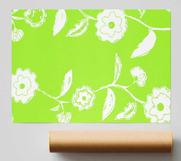 Flower Essence Lime Green Giclee Print