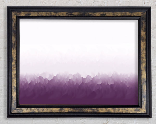 Abstract Ocean Lilac On White Framed Print