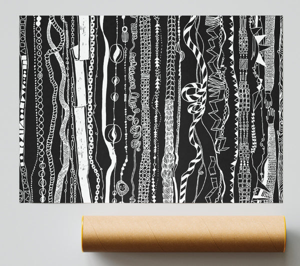 White And Black Vertical Poster