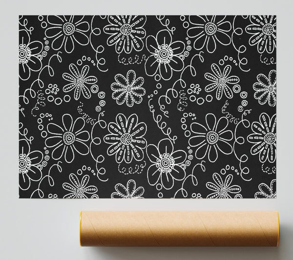 Infusion White On Black Giclee Print