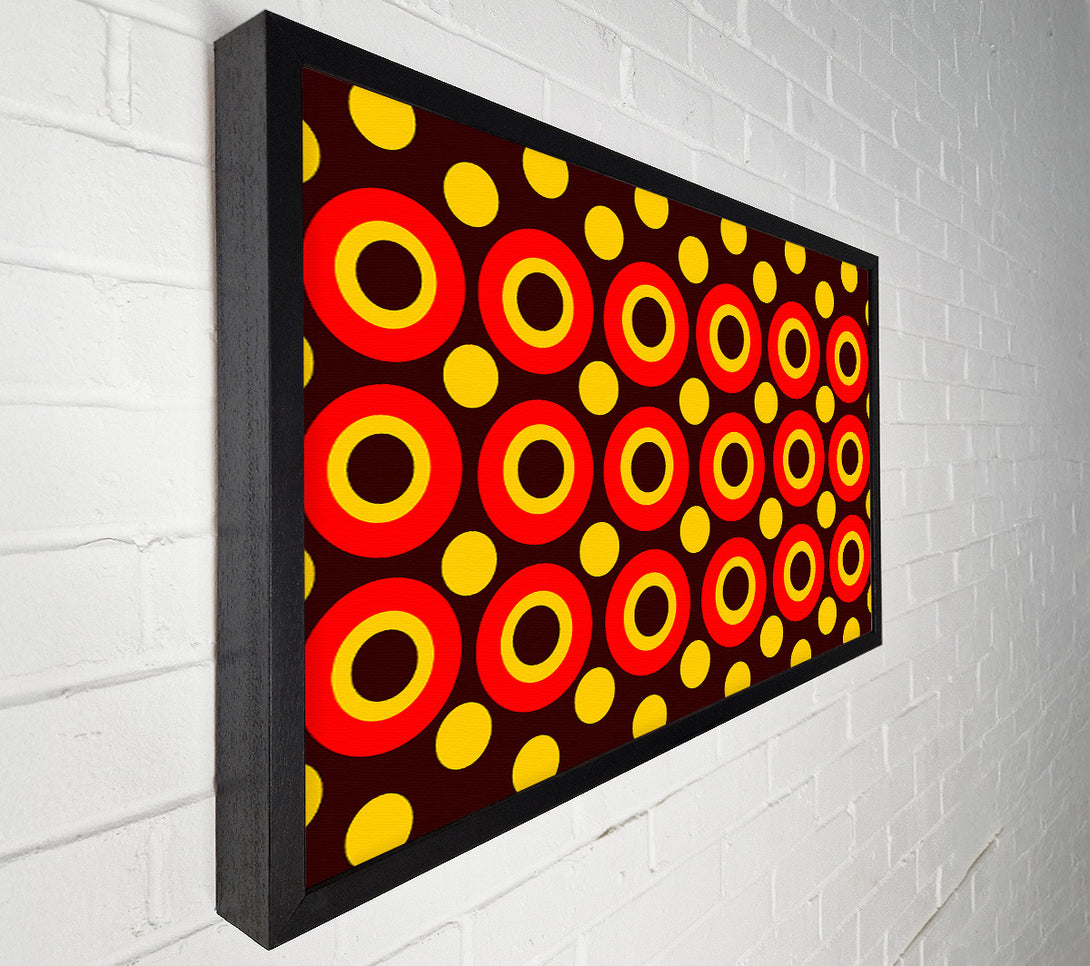  A Canvas Print of Intermediate Circles Orange Canvas Wall Art