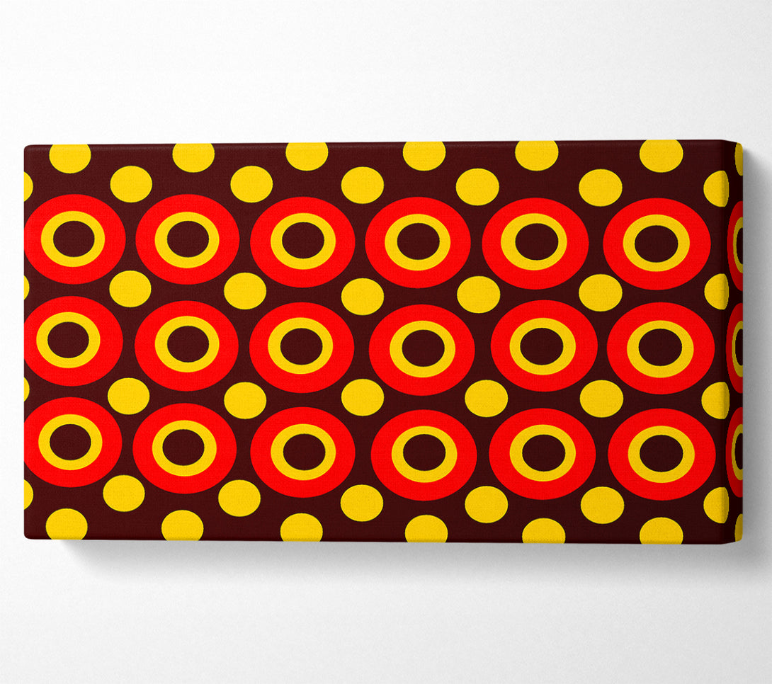  A Canvas Print of Intermediate Circles Orange Canvas Wall Art