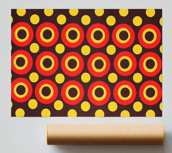 Intermediate Circles Orange Print