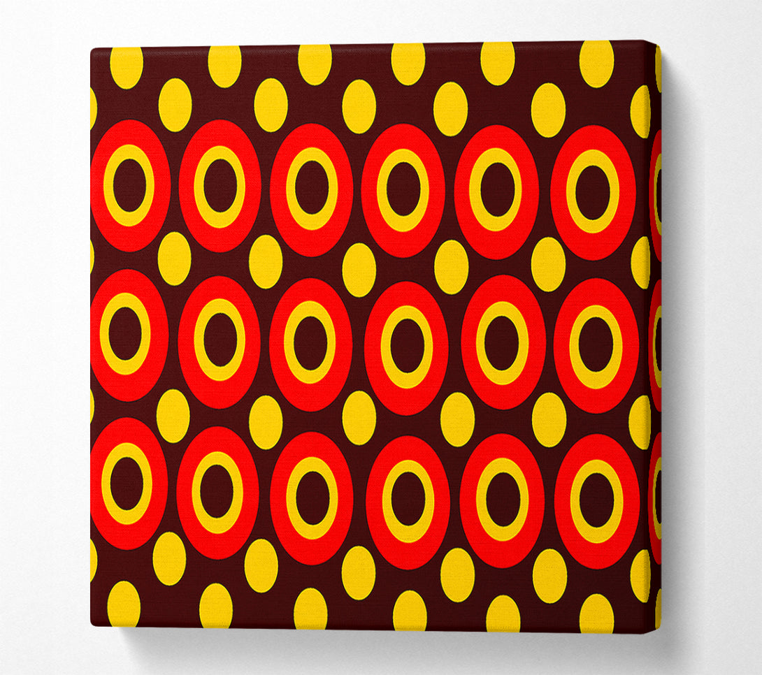  A Canvas Print of Intermediate Circles Orange Canvas Wall Art