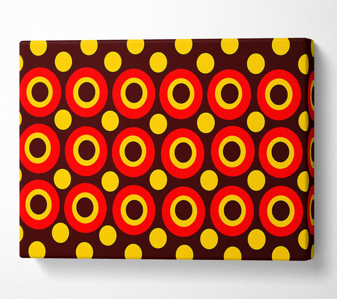  A Canvas Print of Intermediate Circles Orange Canvas Wall Art