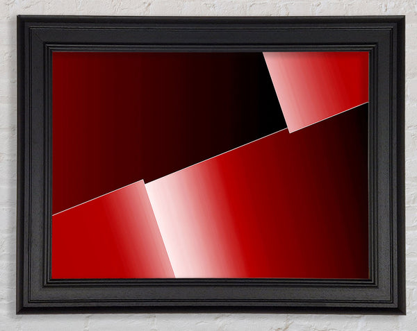 Half Cut Red Framed Print