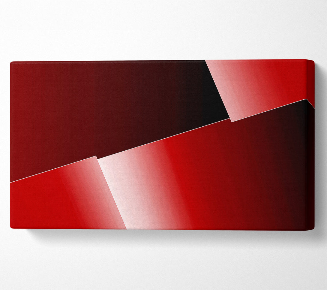  A Canvas Print of Half Cut Red Canvas Wall Art
