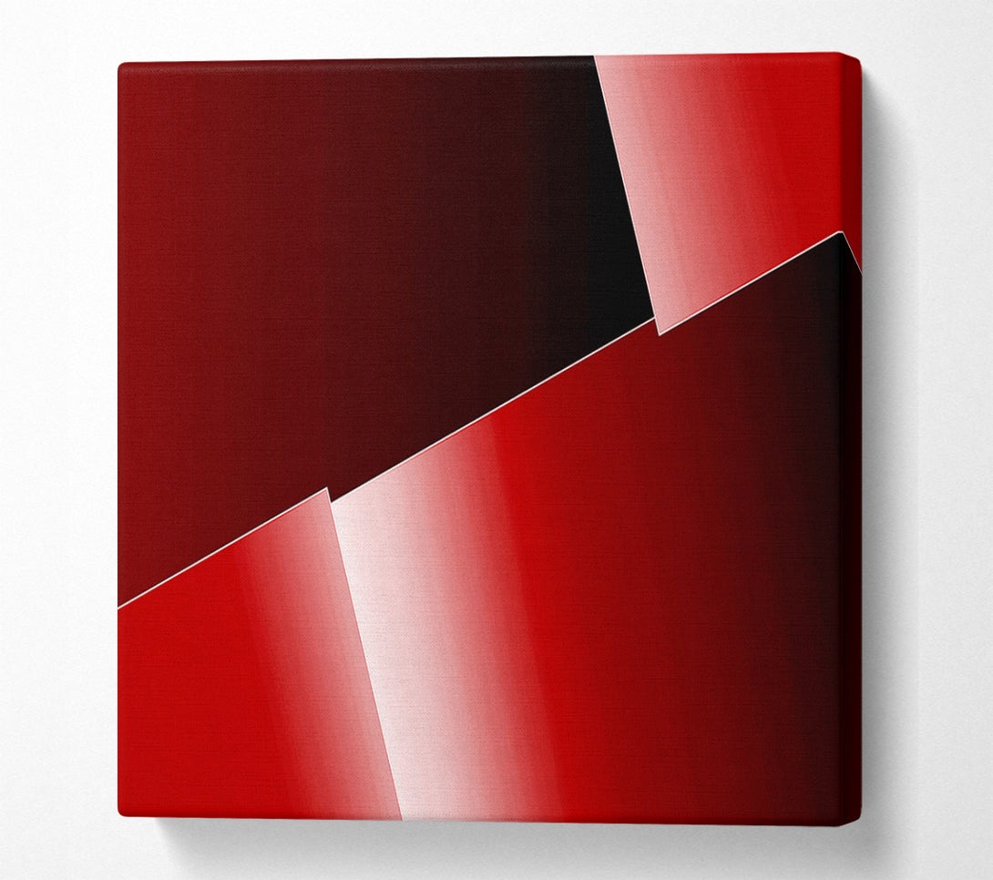  A Canvas Print of Half Cut Red Canvas Wall Art