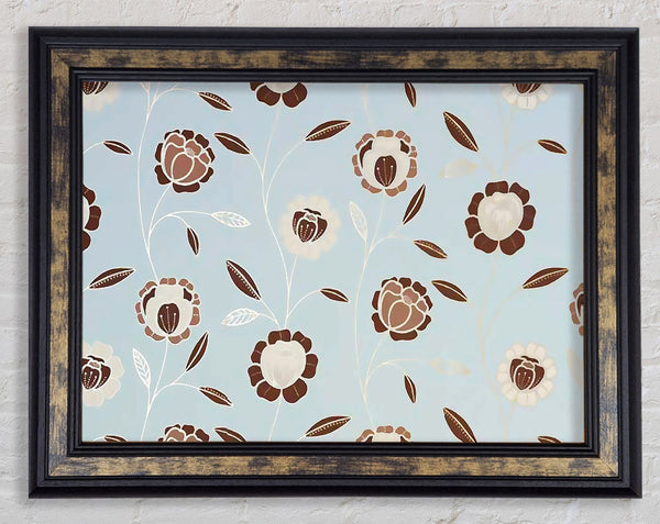 Evolution Of The Seed Blue Framed Print