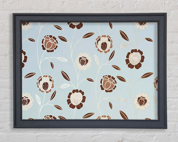 Evolution Of The Seed Blue Framed Print