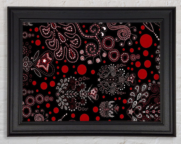Bloom Explosion Red Framed Print