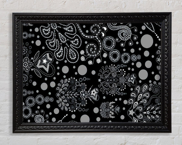 Bloom Explosion Blue Framed Print
