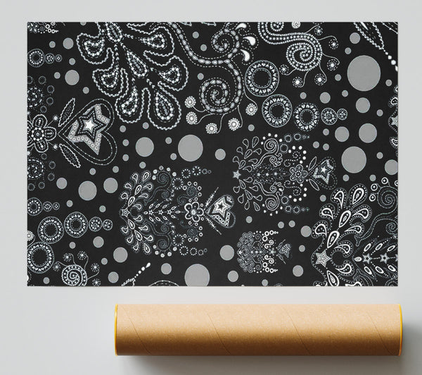 Bloom Explosion Blue Poster
