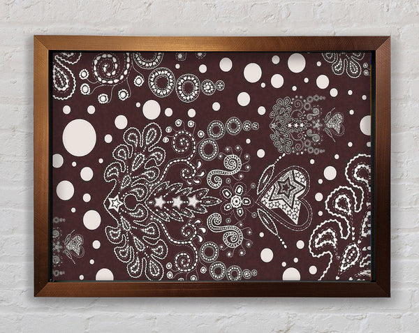 Bloom Explosion Beige Framed Print