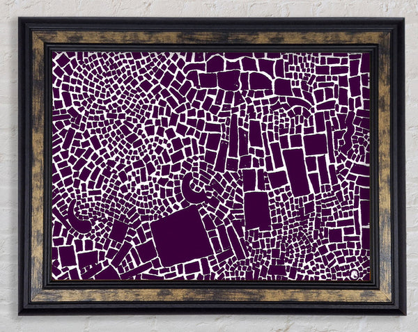 The Missing Piece Purple Framed Print