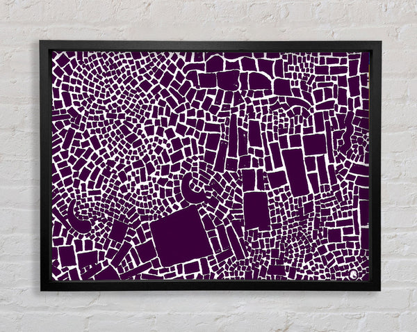 The Missing Piece Purple Framed Print