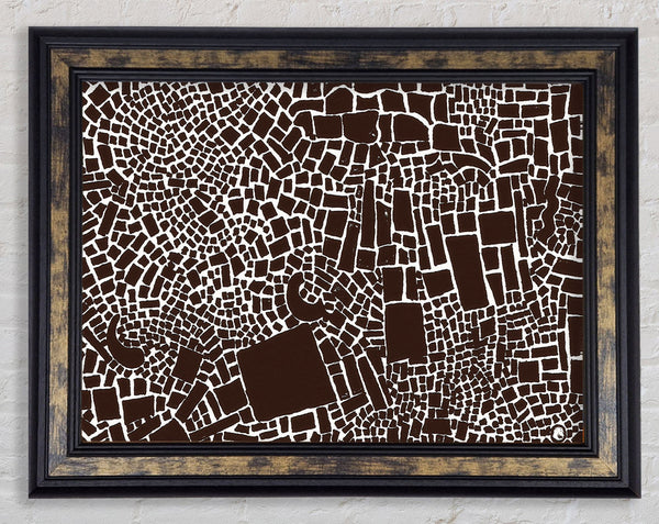The Missing Piece Beige Framed Print
