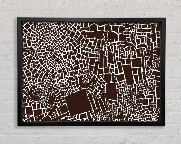 The Missing Piece Beige Framed Print
