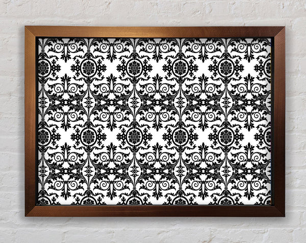 Confusion Black On White Framed Print