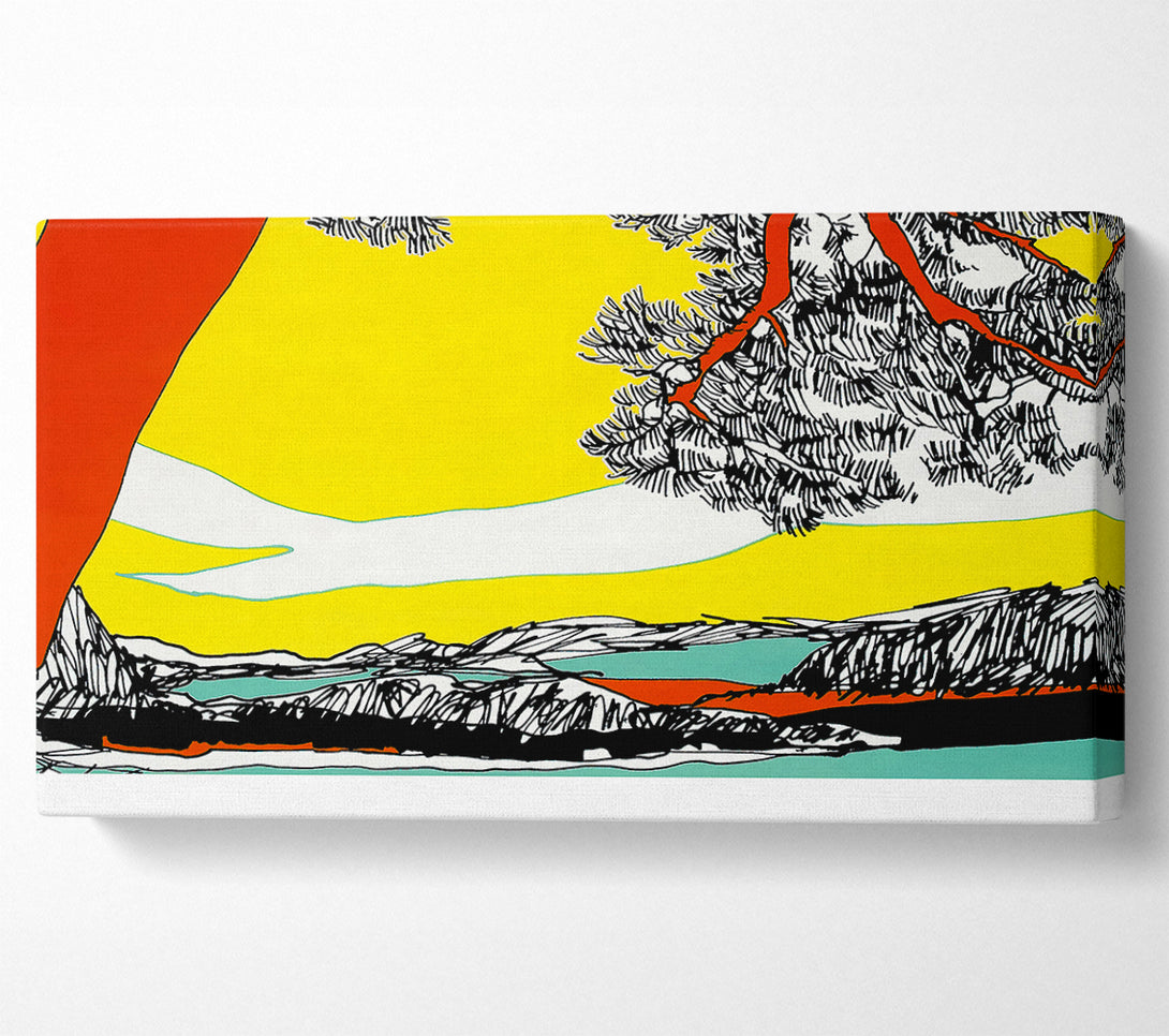  A Canvas Print of Multi-Coloured Waves Canvas Wall Art