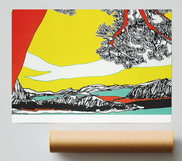 Multi-Coloured Waves Giclee Print