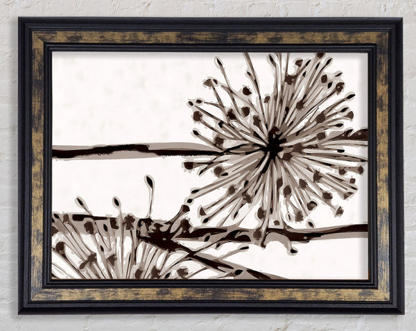 Fleurs De Lis Brown Framed Print