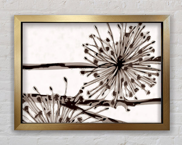 Fleurs De Lis Brown Framed Print