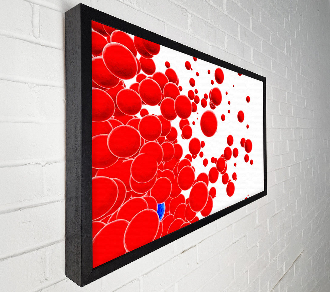  A Canvas Print of Red Bubbles Canvas Print