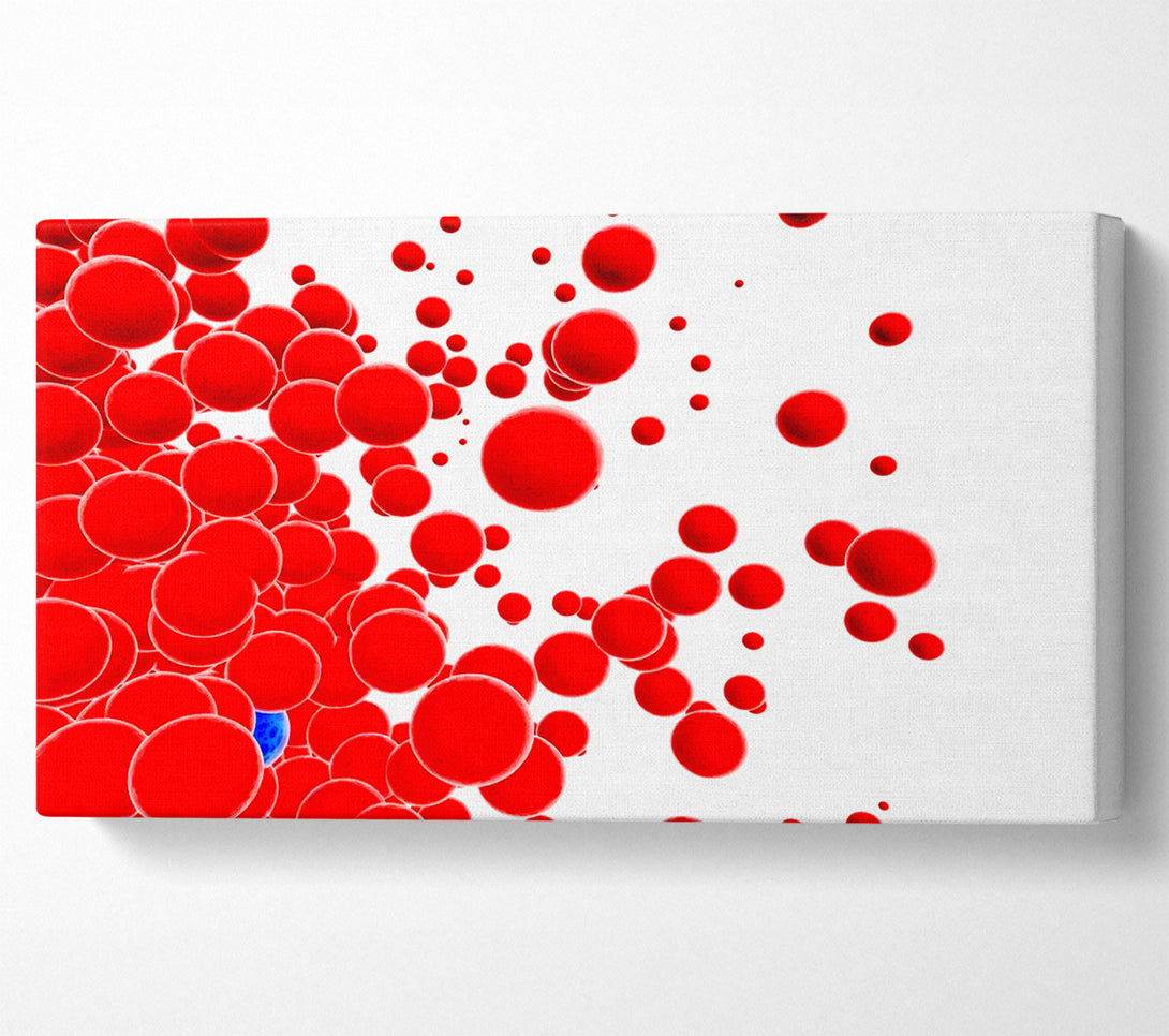  A Canvas Print of Red Bubbles Canvas Print