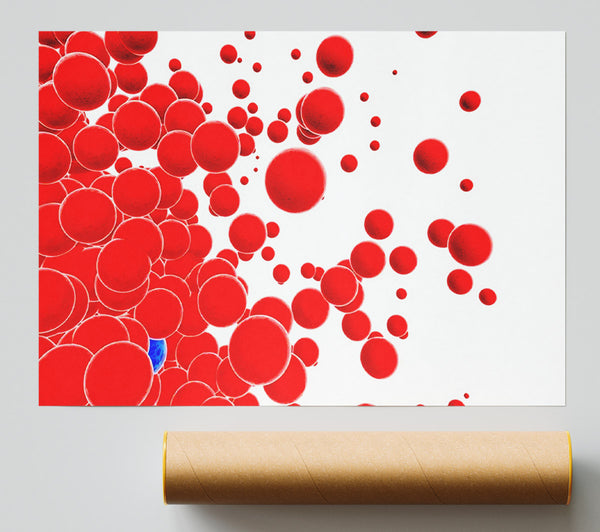 Red Bubbles Poster