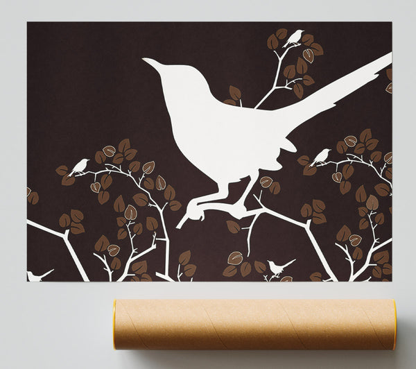 Song Bird Brown Print