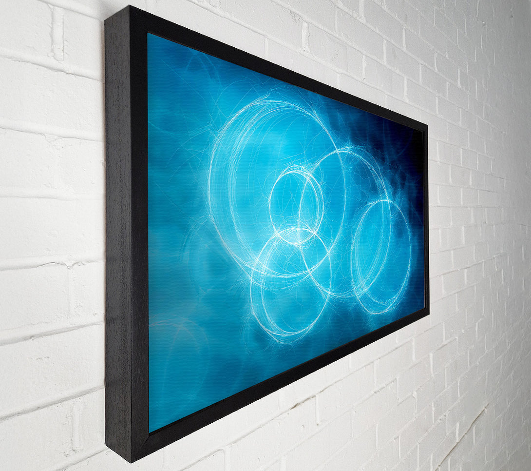  A Canvas Print of Blue Circular Elusion Canvas Wall Art