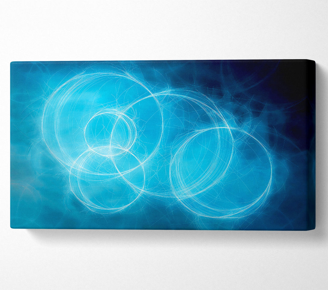  A Canvas Print of Blue Circular Elusion Canvas Wall Art