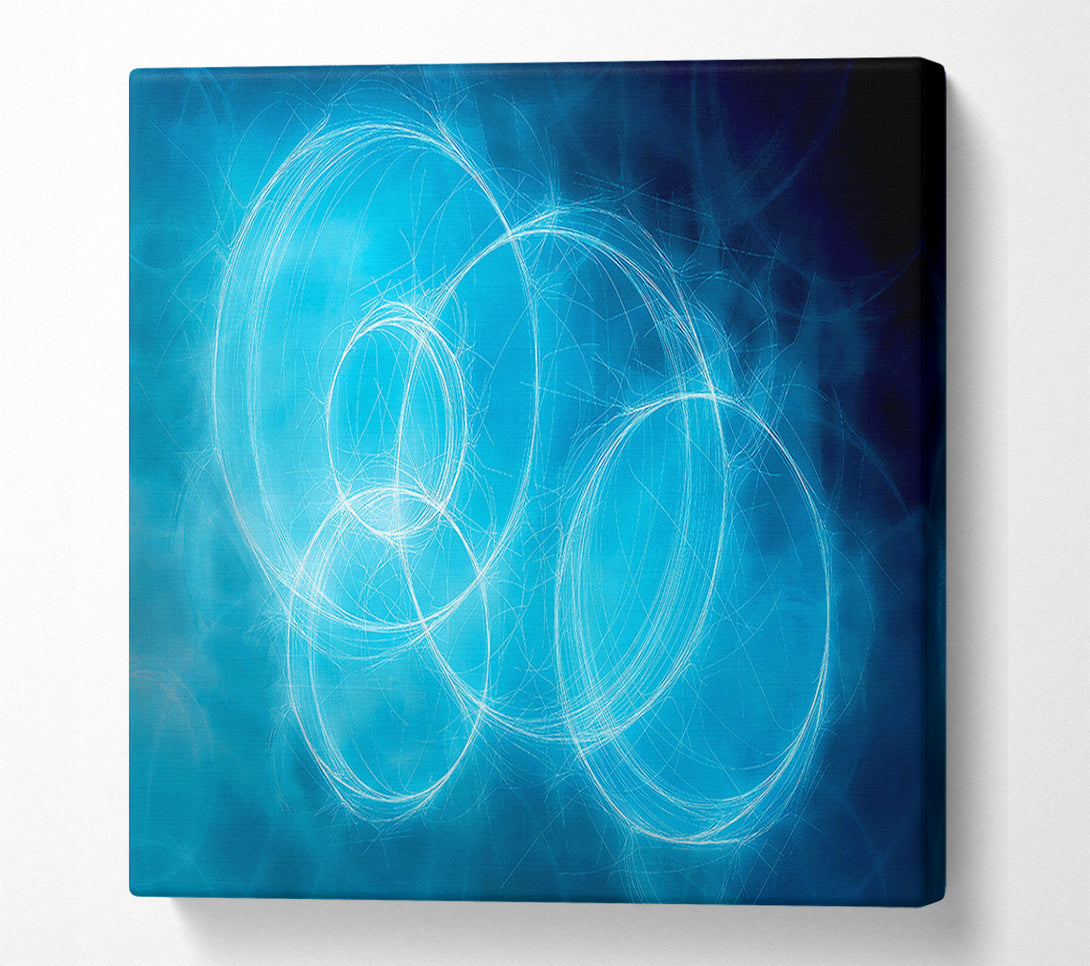 A Canvas Print of Blue Circular Elusion Canvas Wall Art