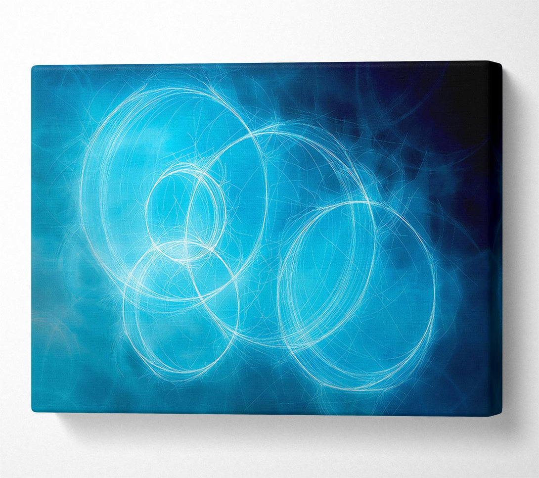  A Canvas Print of Blue Circular Elusion Canvas Wall Art